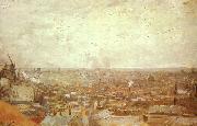 Vincent Van Gogh Blick vom Montmartre oil painting reproduction